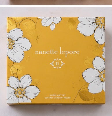 Nanette Lepore 4-Piece Fragrance Gift Set for Women | Eau de Parfum, Body Lotion, Hand Cream & Travel Spray.