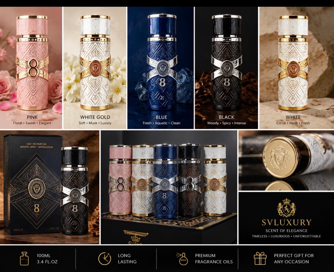 Ultimate Arabic Luxury Eau de Parfum – 100ml | Long-Lasting Fragrance.