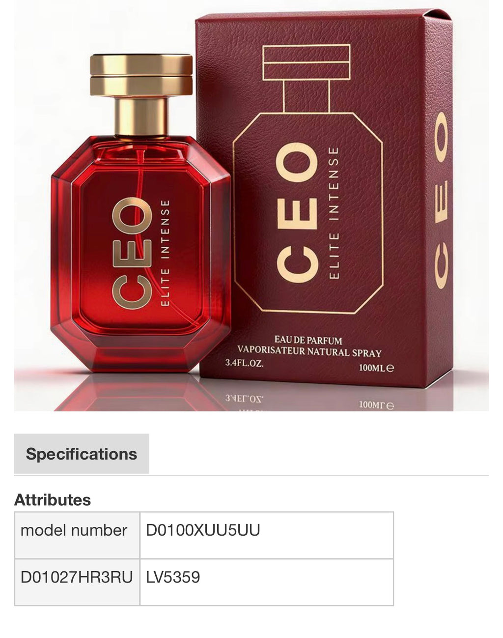 CEO Eau de Parfum for Men – Long-Lasting Luxury Fragrance (100 mL)