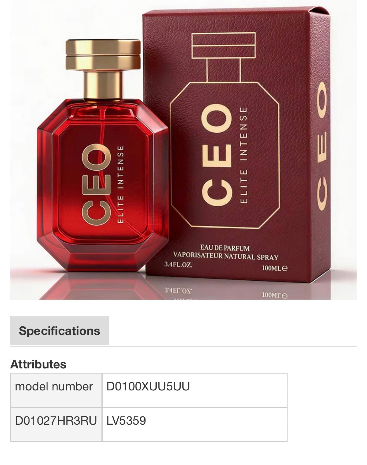 CEO Eau de Parfum for Men – Long-Lasting Luxury Fragrance (100 mL)